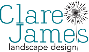 Clare James Landscape Design stacked logo